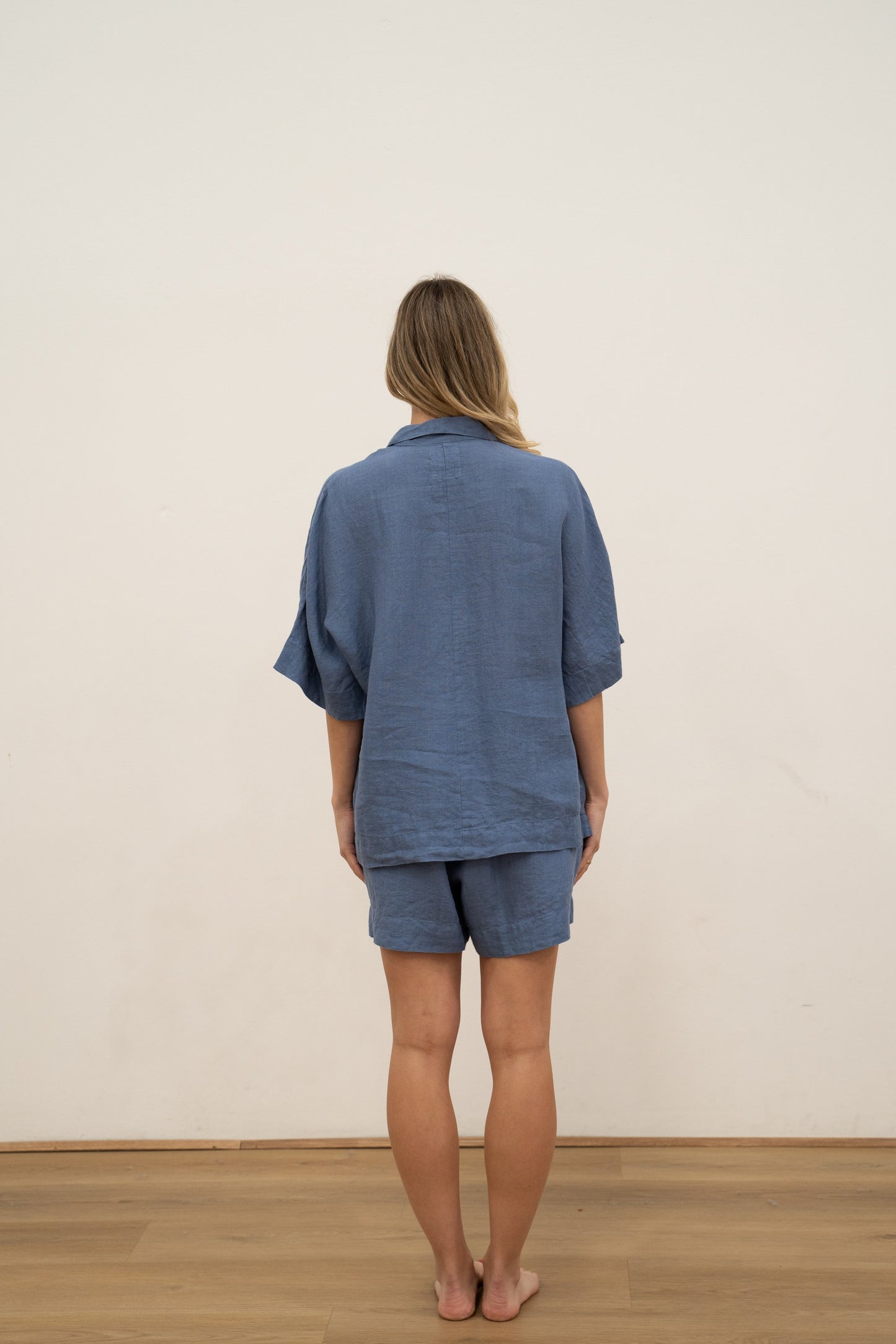 Noemi Half Sleeve Top Powder Blue