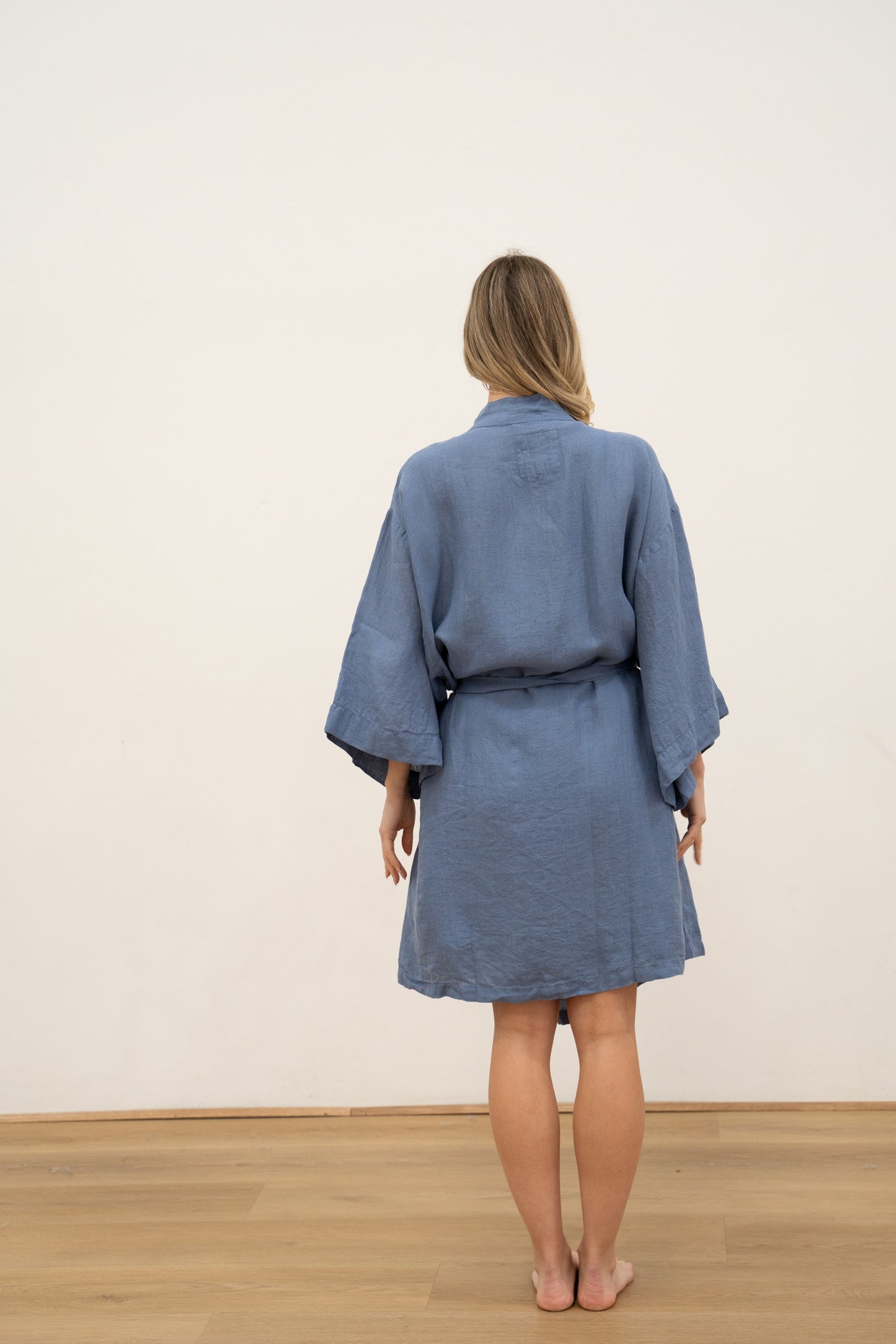 Verona Linen Robe Powder Blue