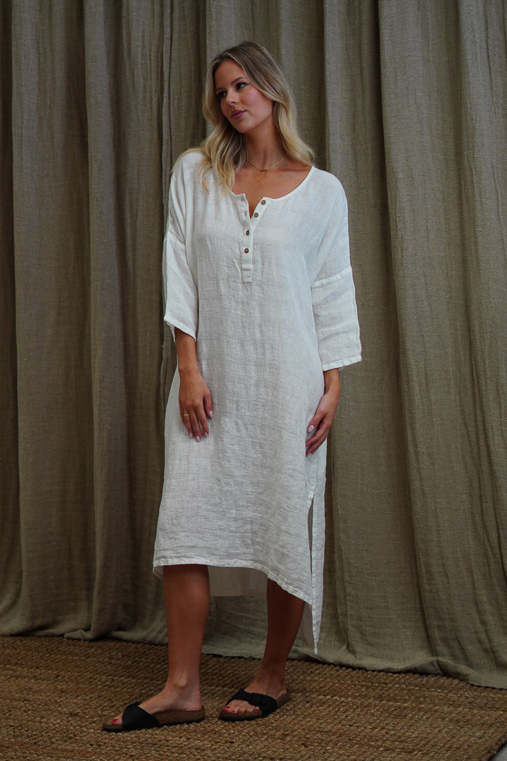 Amara Kaftan White Combo
