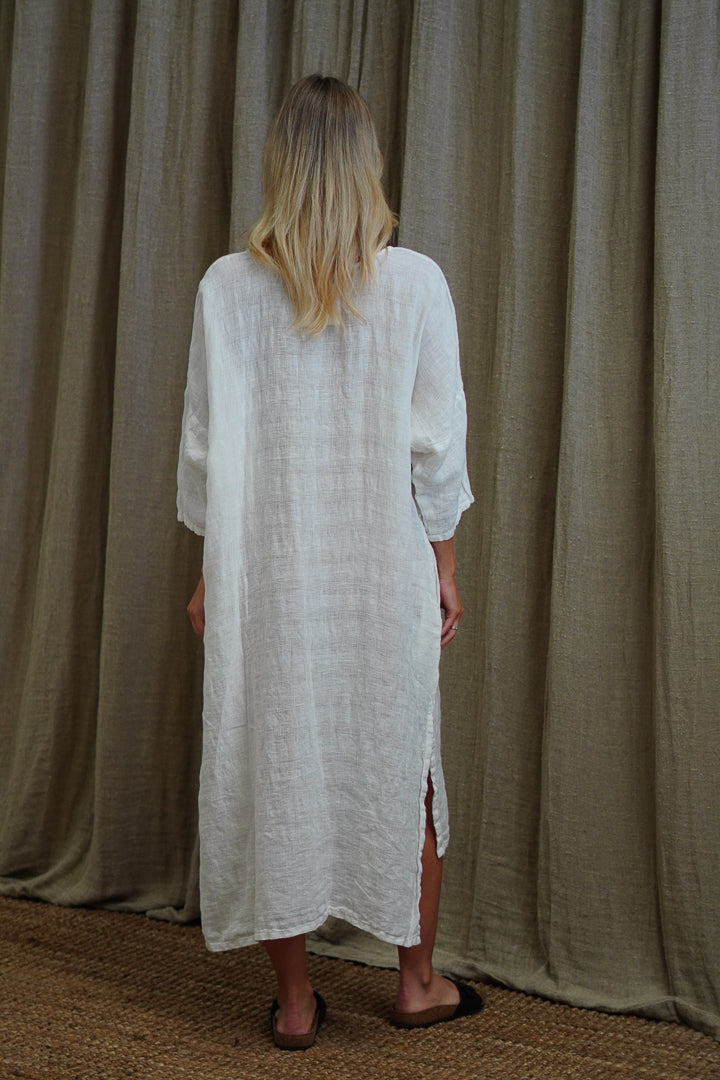 Amara Kaftan White Combo