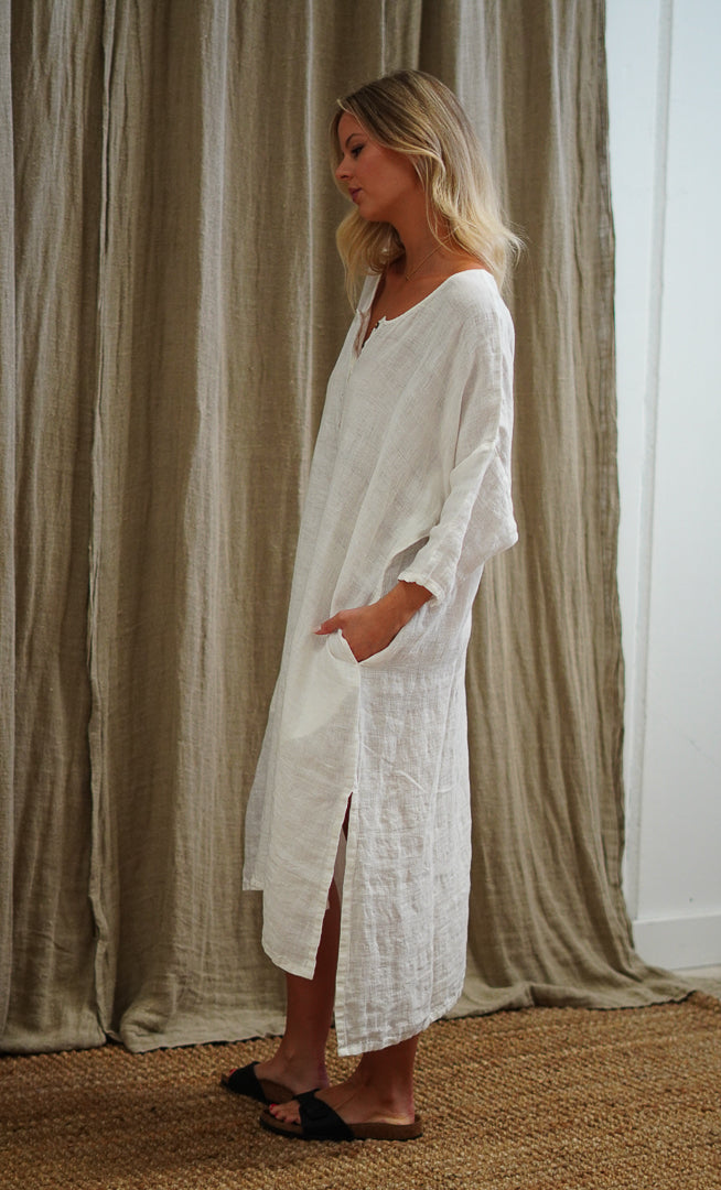 Amara Kaftan White Combo