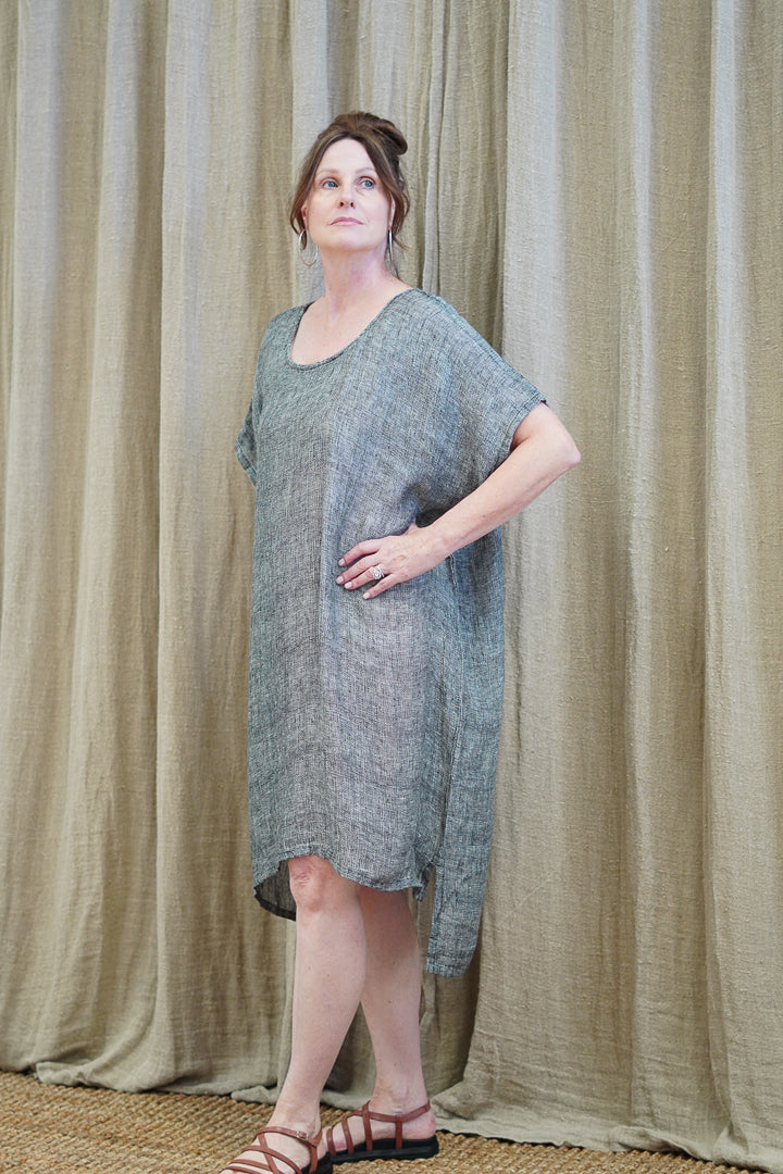 Lilliana Kaftan Black & White Woven