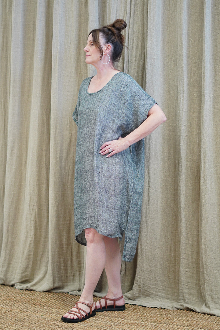 Lilliana Kaftan Black & White Woven
