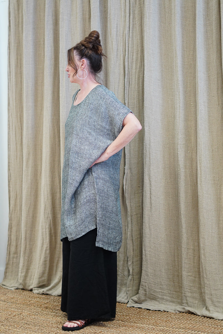 Lilliana Kaftan Black & White Woven