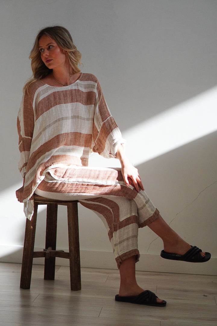 Tami Pants Rust Stripey Xs Only