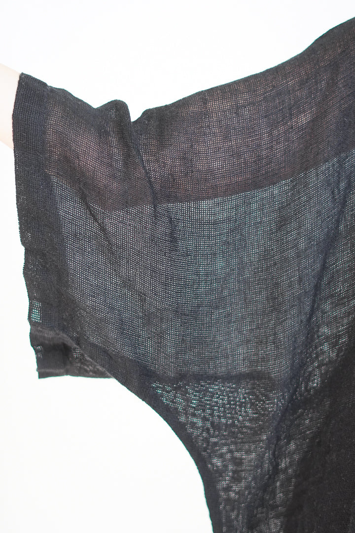Carlotta Wide Sleeves Top Black Mesh
