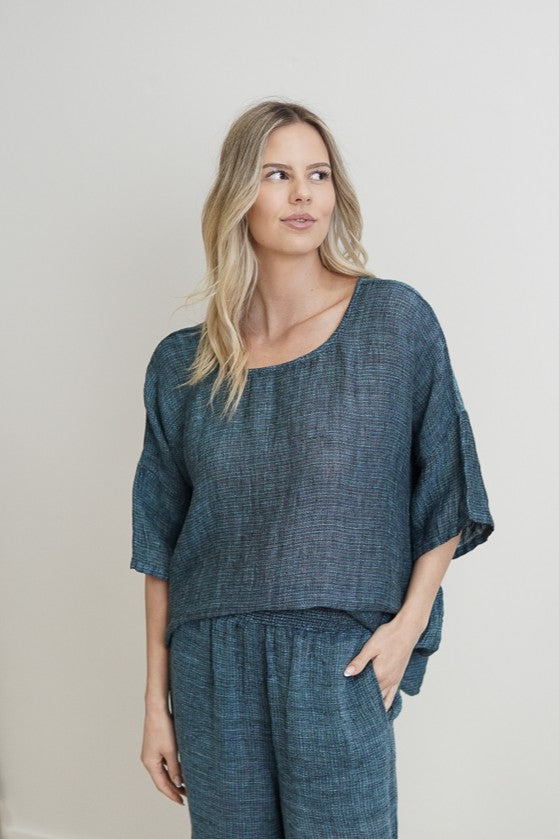 Barbara Top Gemstone Blue