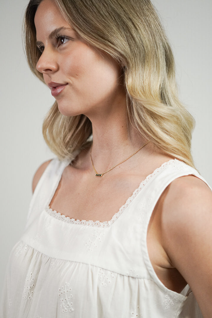 Dellina Embroidered White Nightdress