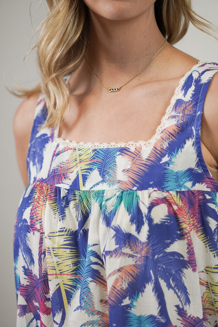 Neon Palm Tree Mirage Night Dress