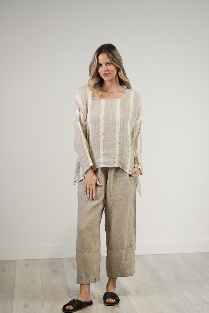 Valentina Top Natural White W Gold Strand