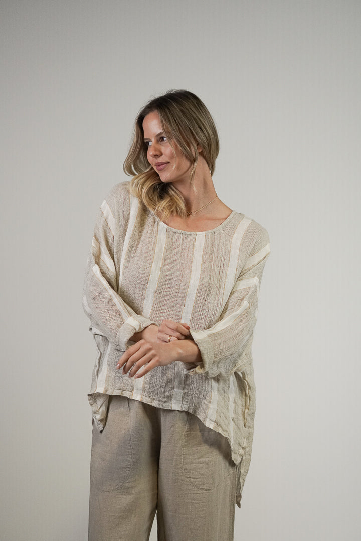 Valentina Top Natural White W Gold Strand