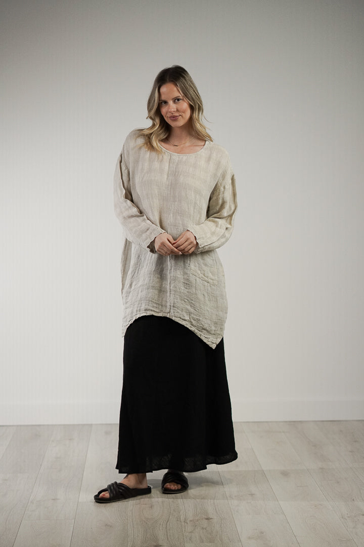Abbey One Pocket Tunic Natural Combo