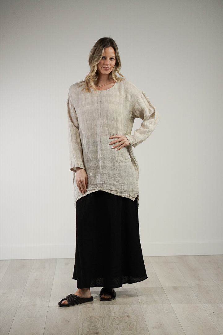 Abbey One Pocket Tunic Natural Combo
