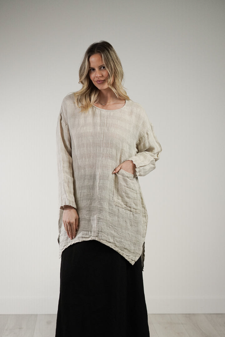 Abbey One Pocket Tunic Natural Combo