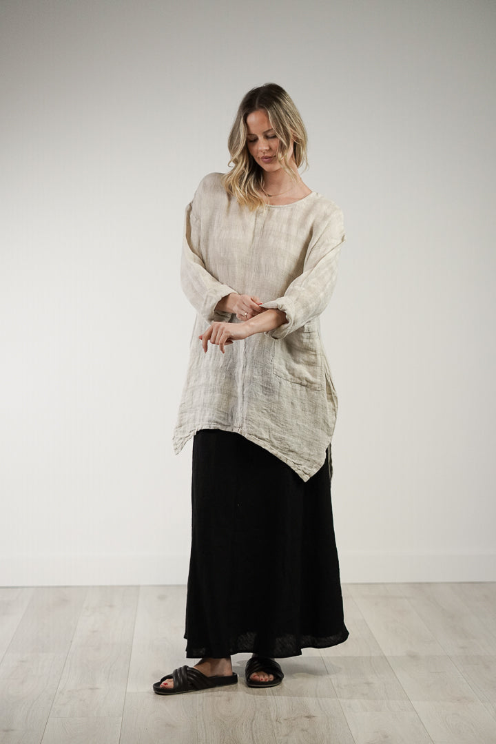 Abbey One Pocket Tunic Natural Combo