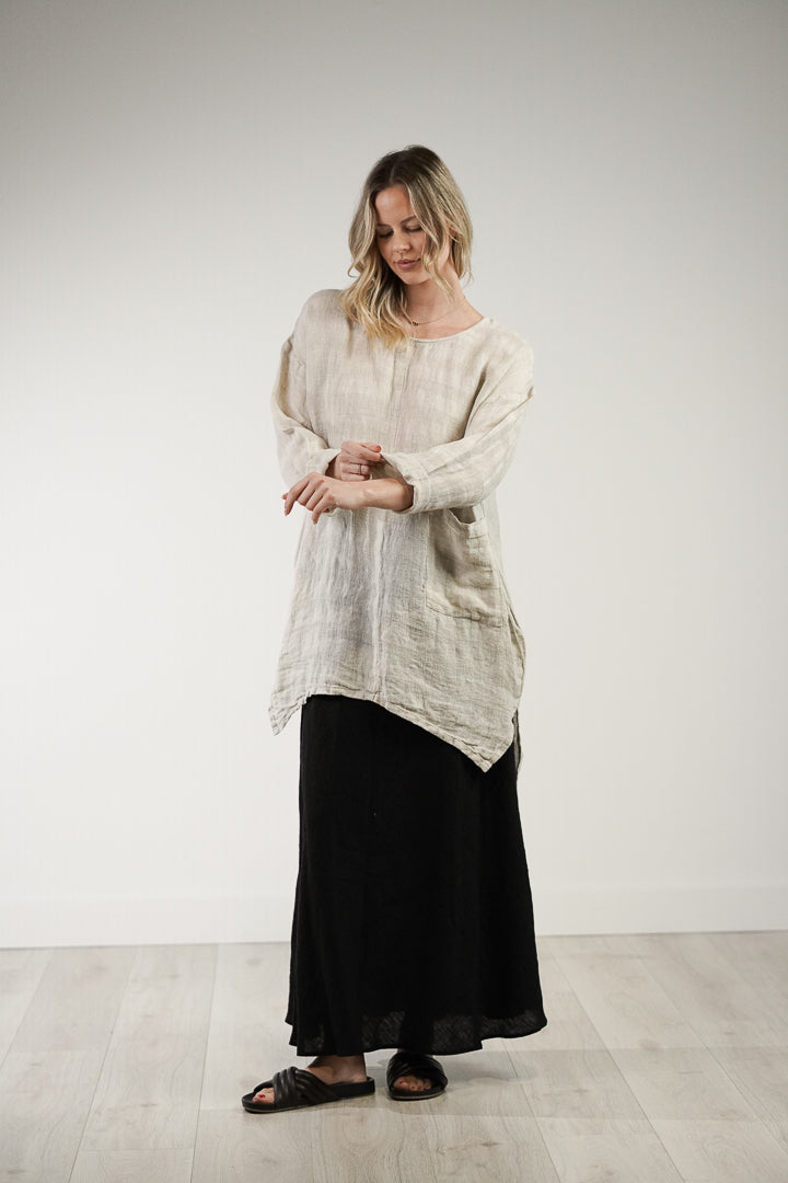 Abbey One Pocket Tunic Natural Combo
