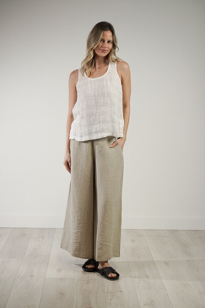Mirabella Sleeveless Top White Combo