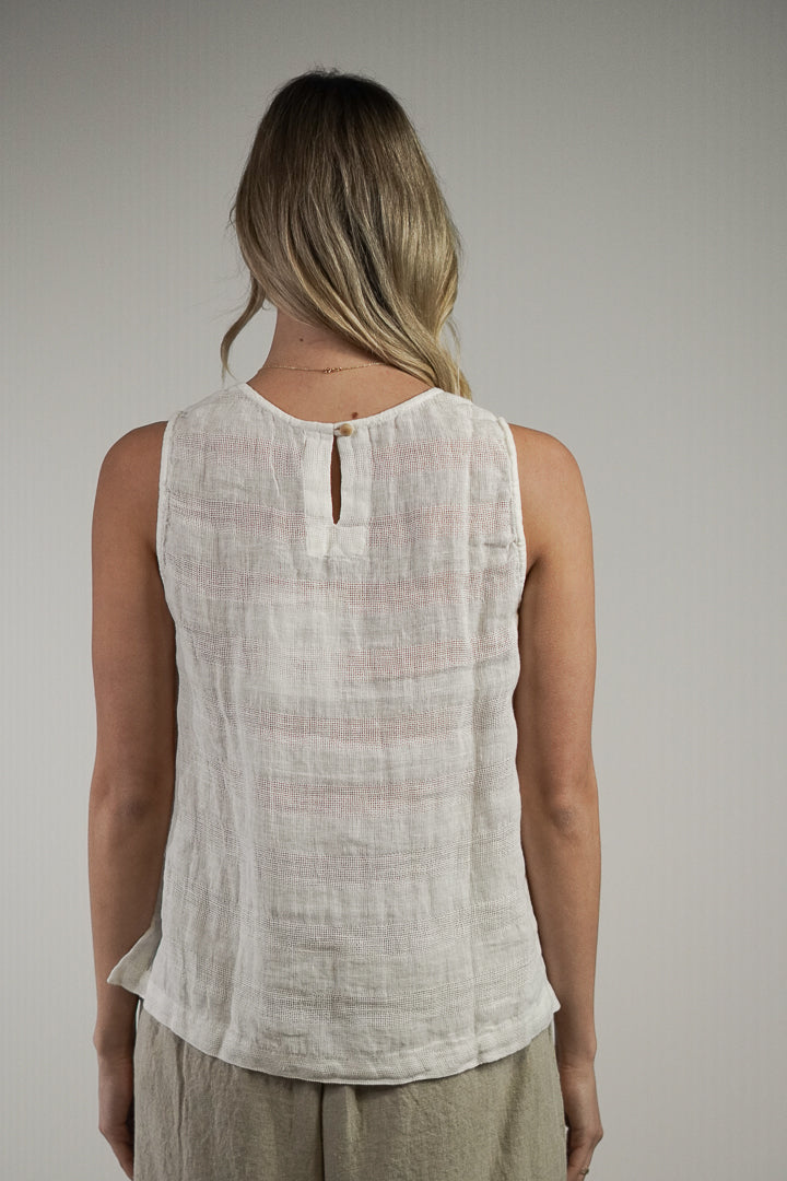 Mirabella Sleeveless Top White Combo