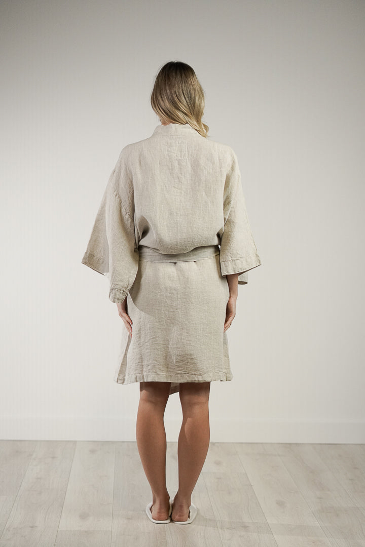 Verona Linen Robe Oat