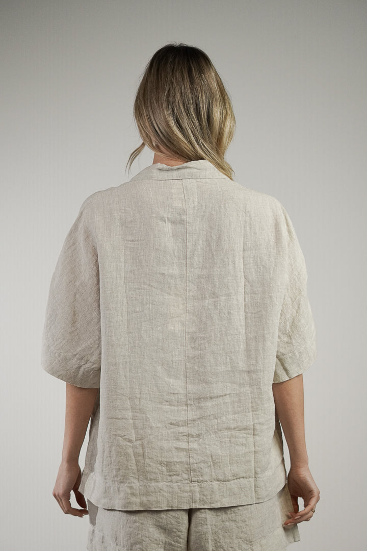Noemi Half Sleeves Top Oat
