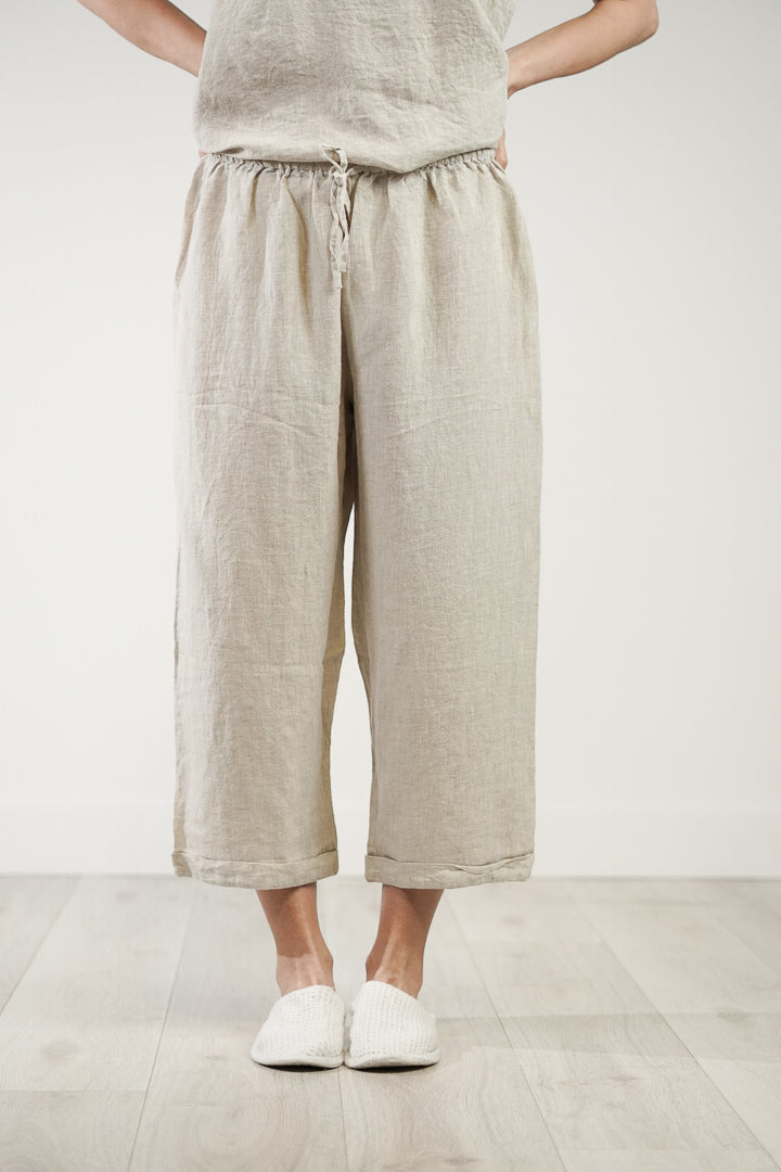 Tilly Linen 3/4 Pants Oat