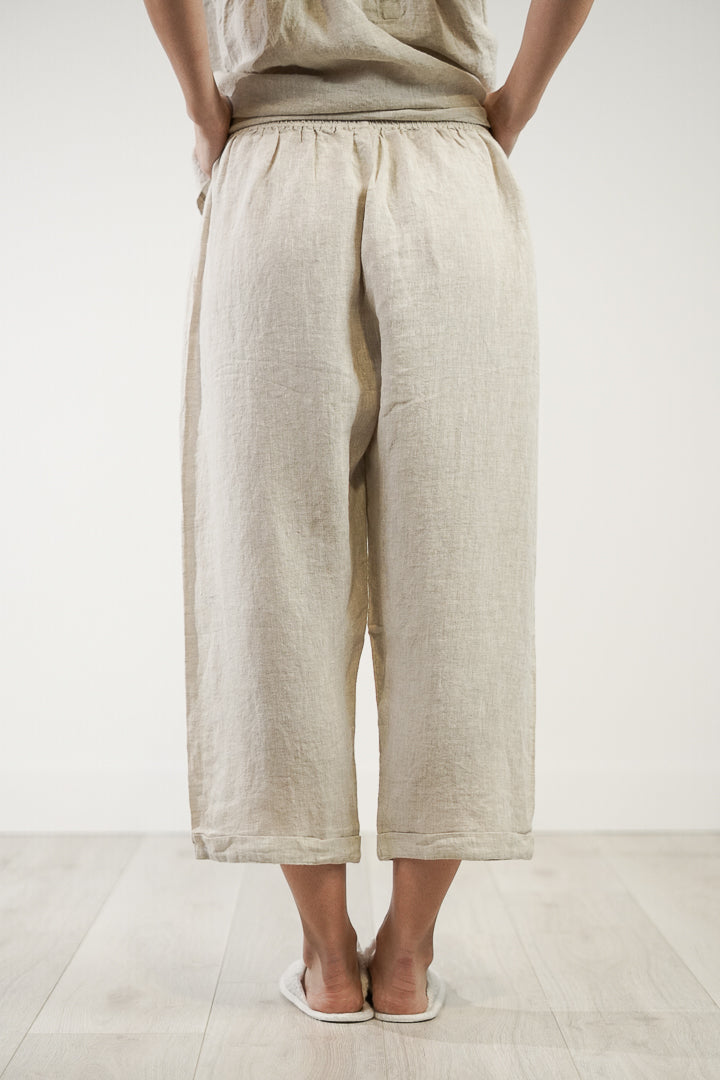 Tilly Linen 3/4 Pants Oat