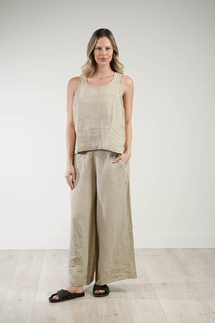 Mirabella Sleeveless Top Natural Combo