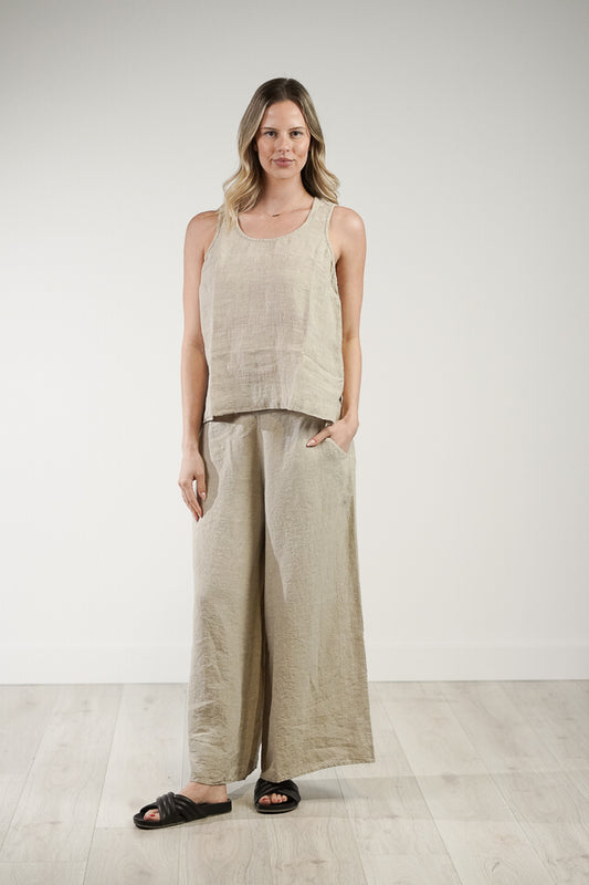 Mirabella Sleeveless Top Natural Combo