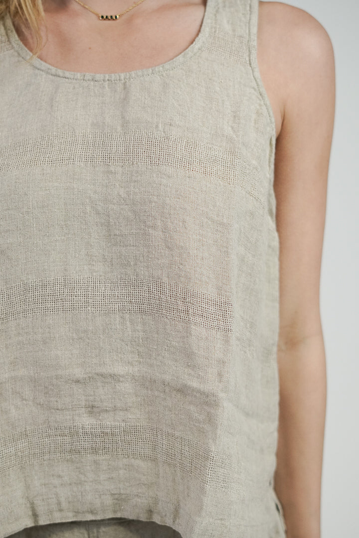 Mirabella Sleeveless Top Natural Combo