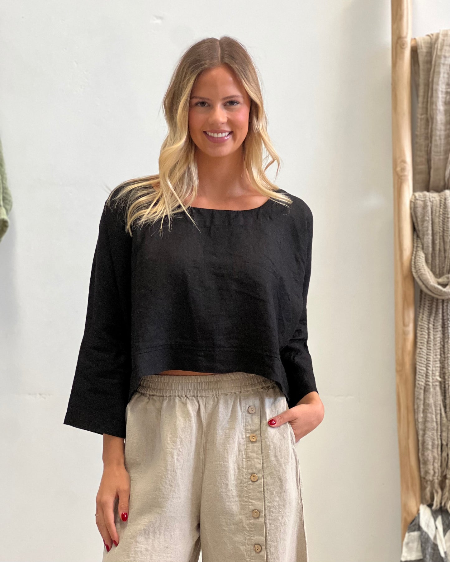 Elena Crop Top Black