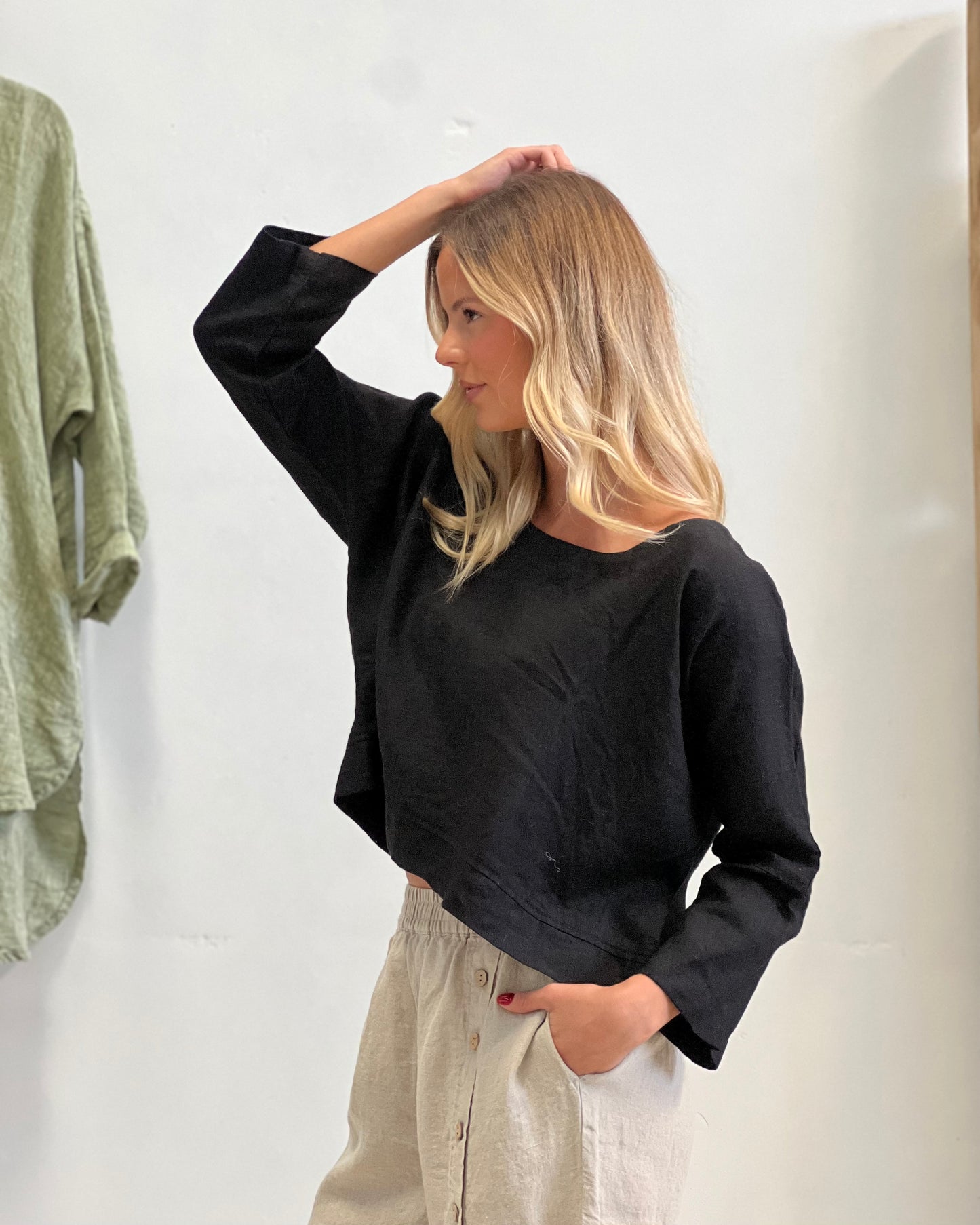 Elena Crop Top Black