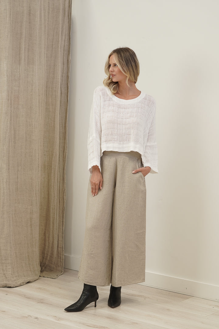Elena Crop Top White Spaced