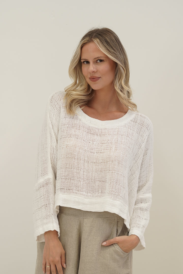 Elena Crop Top White Spaced