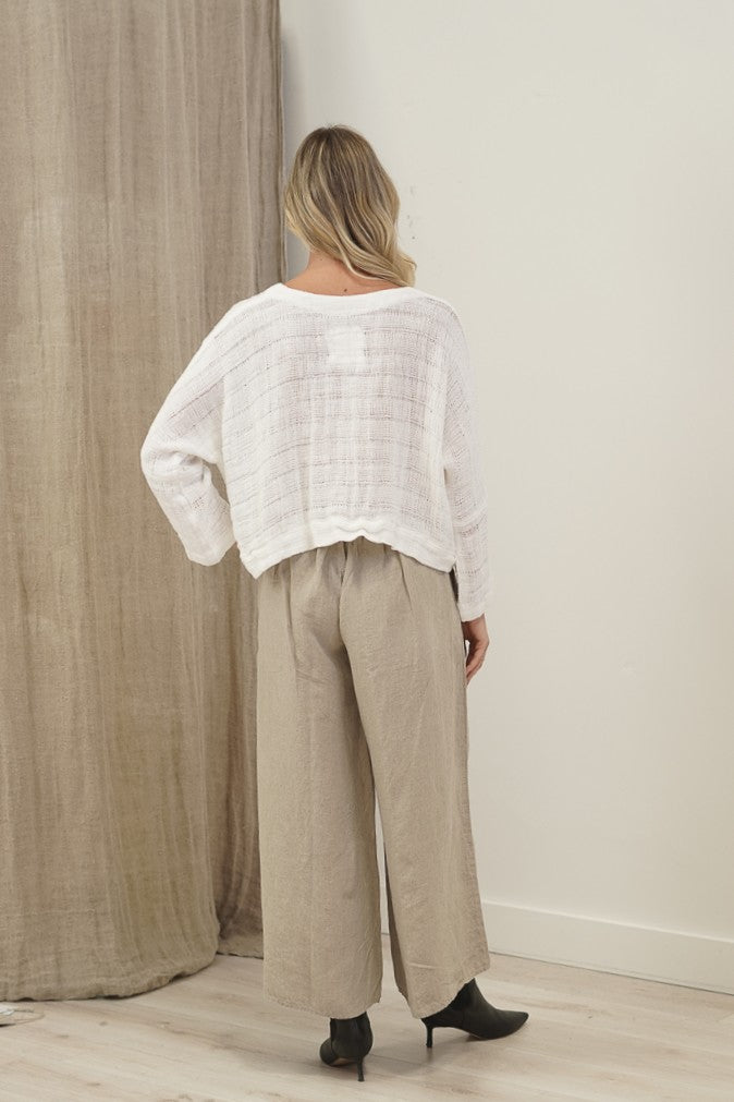 Elena Crop Top White Spaced