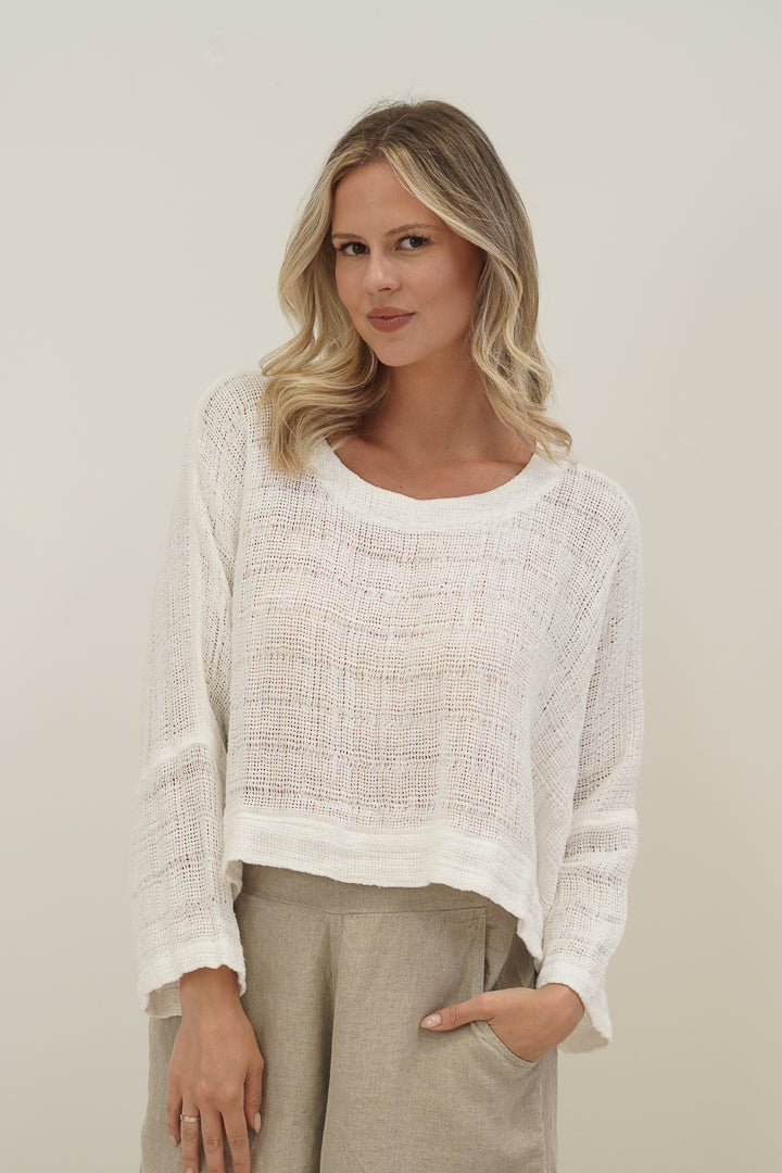 Elena Crop Top White Spaced