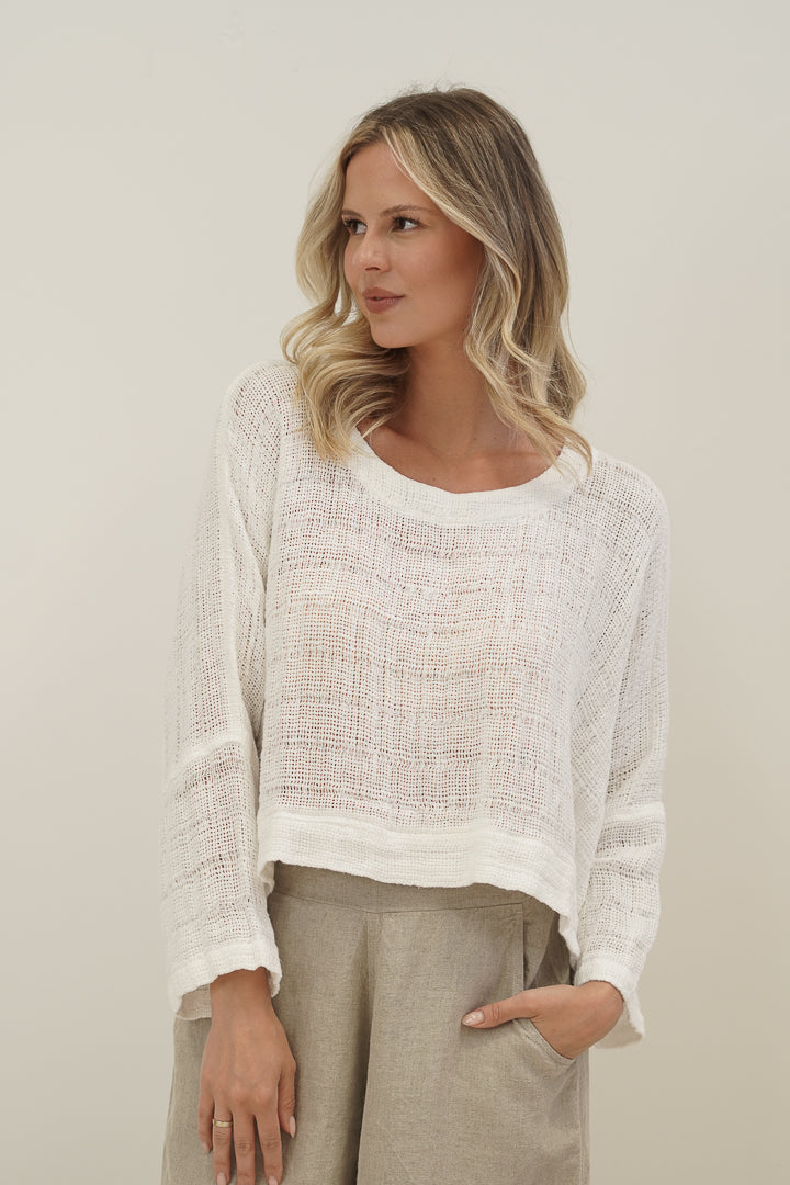 Elena Crop Top White Spaced