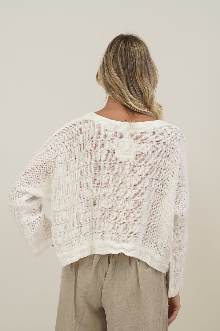 Elena Crop Top White Spaced