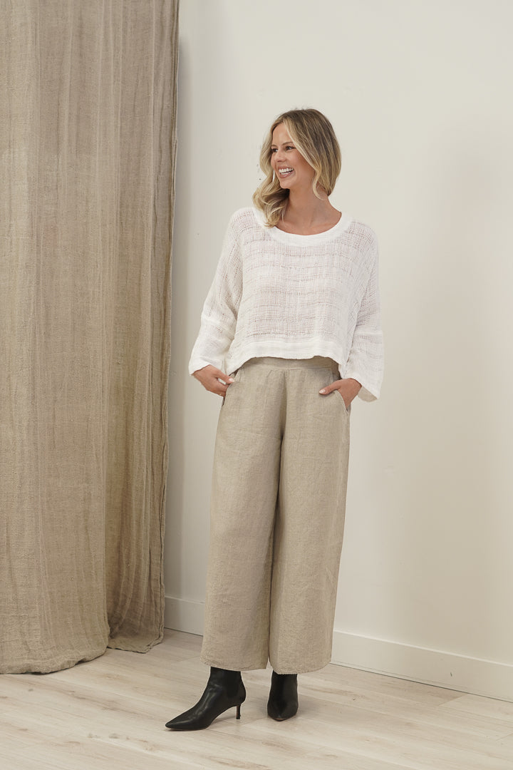 Elena Crop Top White Spaced