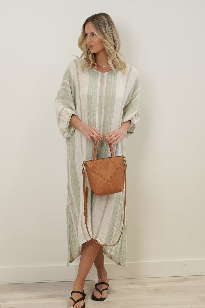 Rosa Kaftan Reseda Stripey