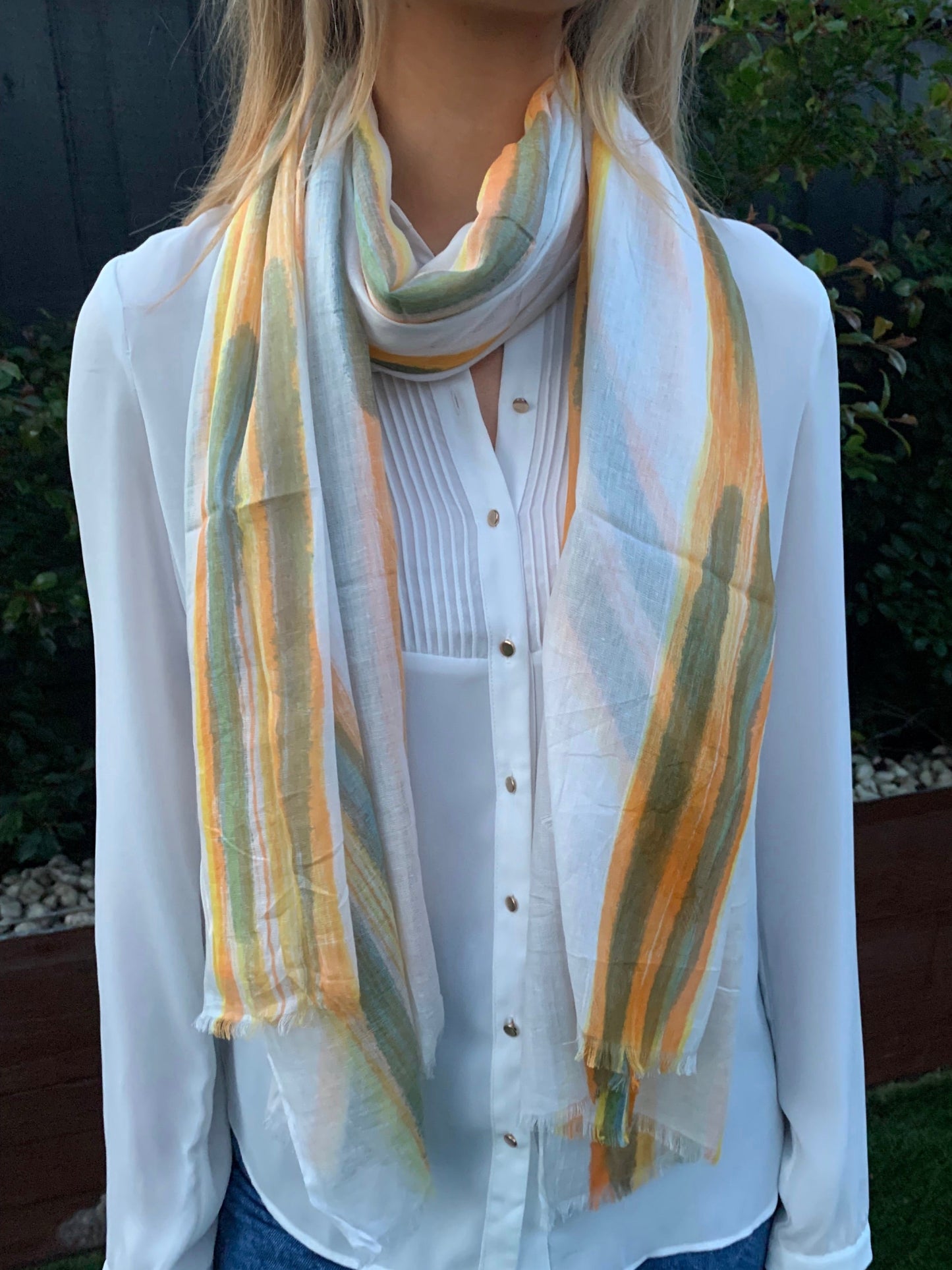 Cotton Hand Printed Scarf - 15486