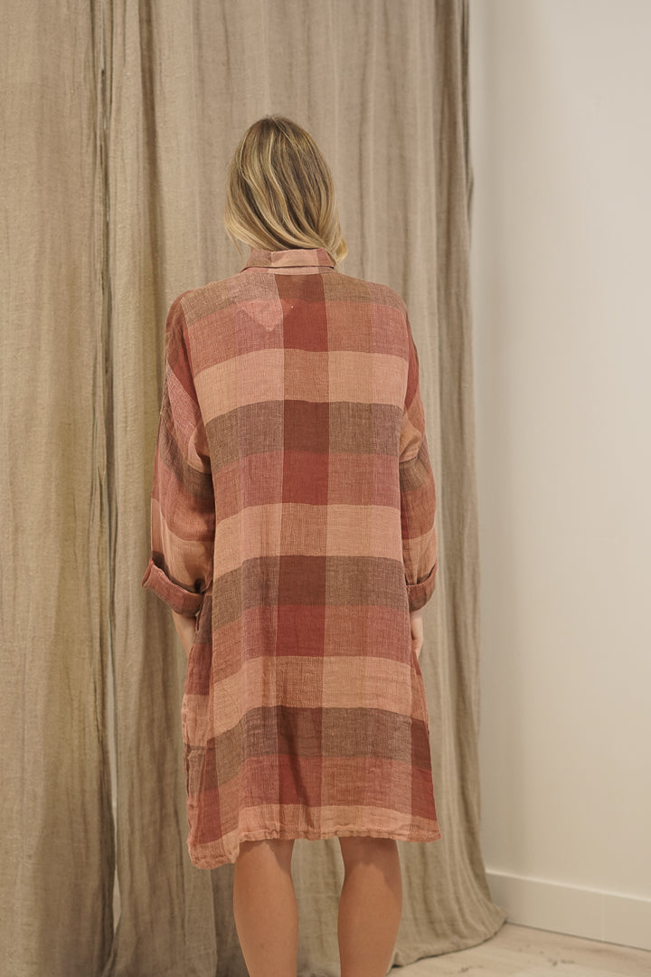 Gia Shirt Dress Cameo Brown Combo
