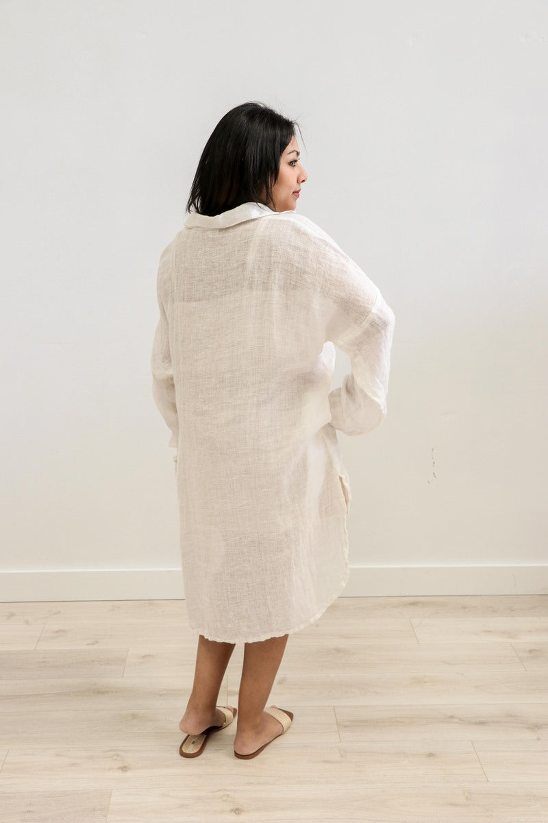 Giana Shirt Dress Ivory