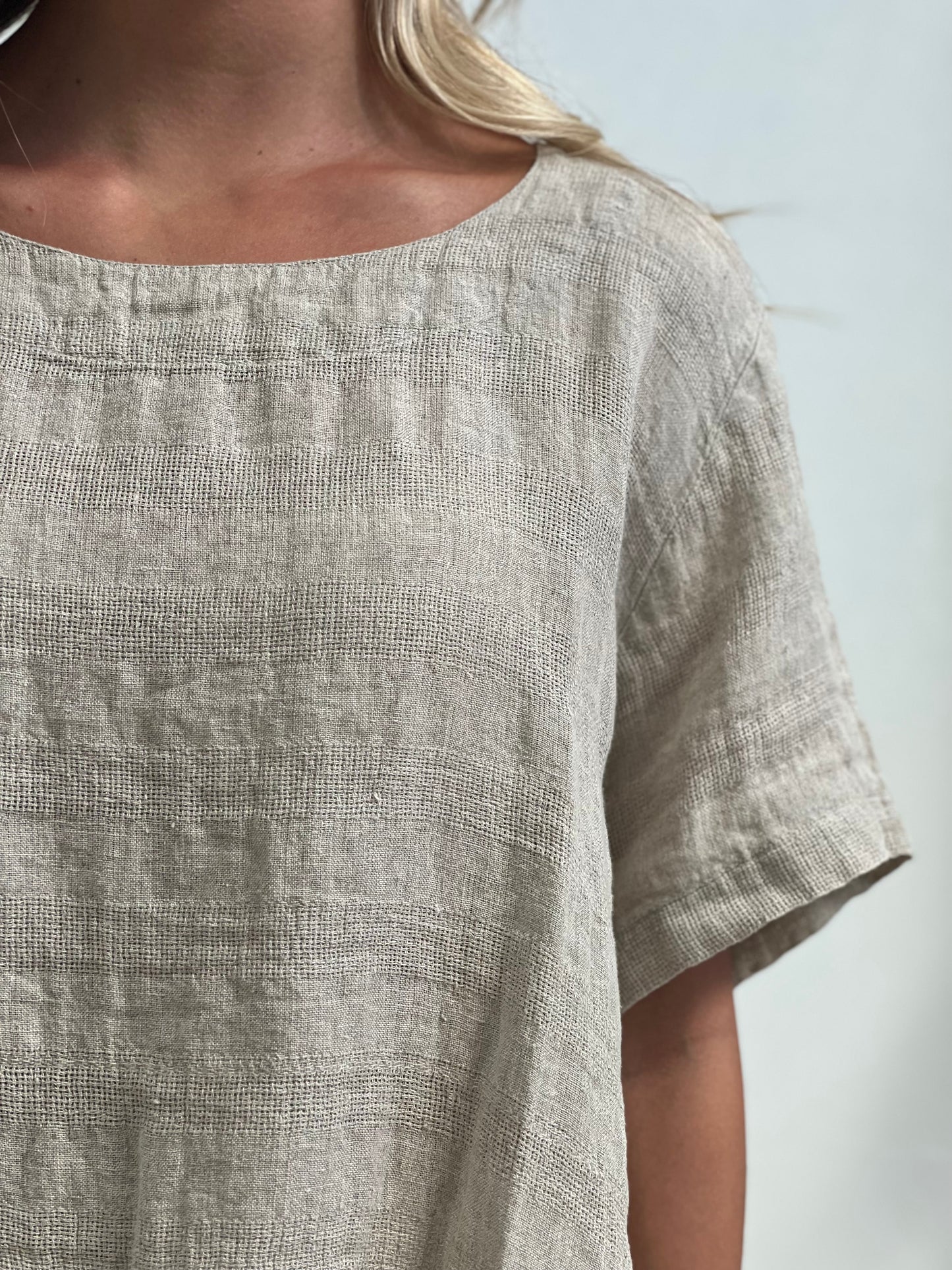 Helene Oversized Top Natural Combo