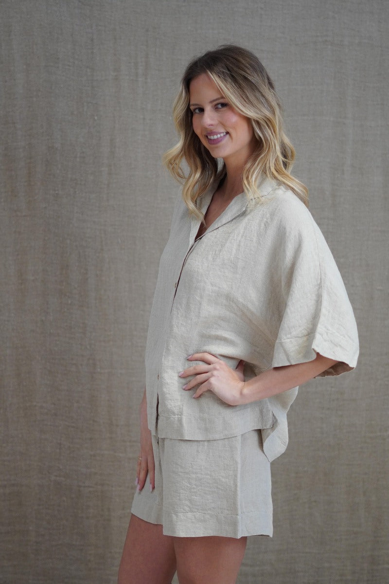 Noemi Half Sleeves Top Natural