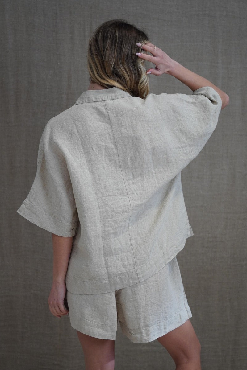 Noemi Half Sleeves Top Natural