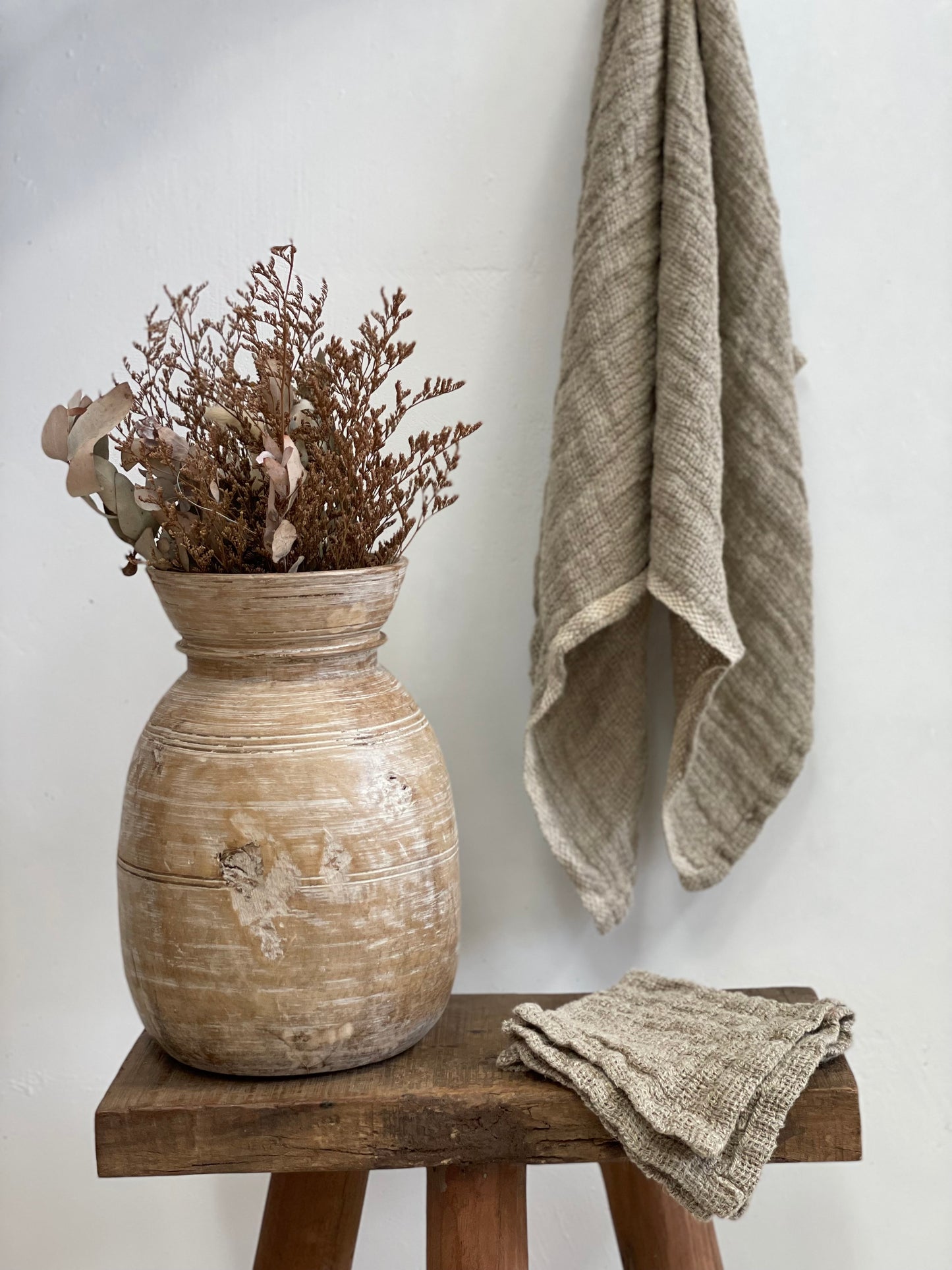 Audrey Heavy Mesh Hand Towel - Natural