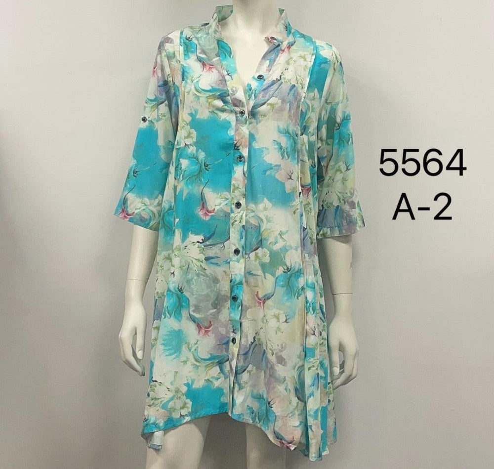 Button Down Tunic Top