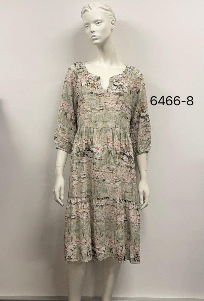 3/4 Sleeve Cotton Dress