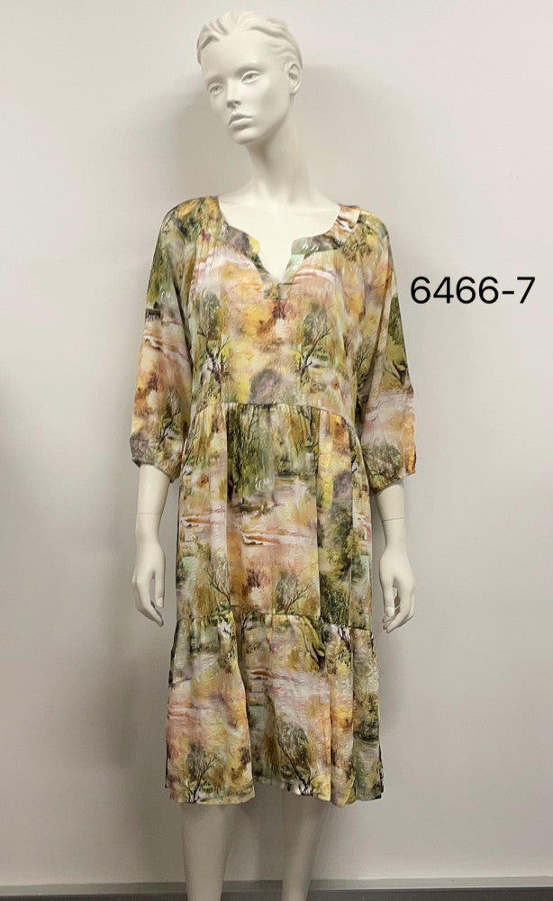 3/4 Sleeve Cotton Dress