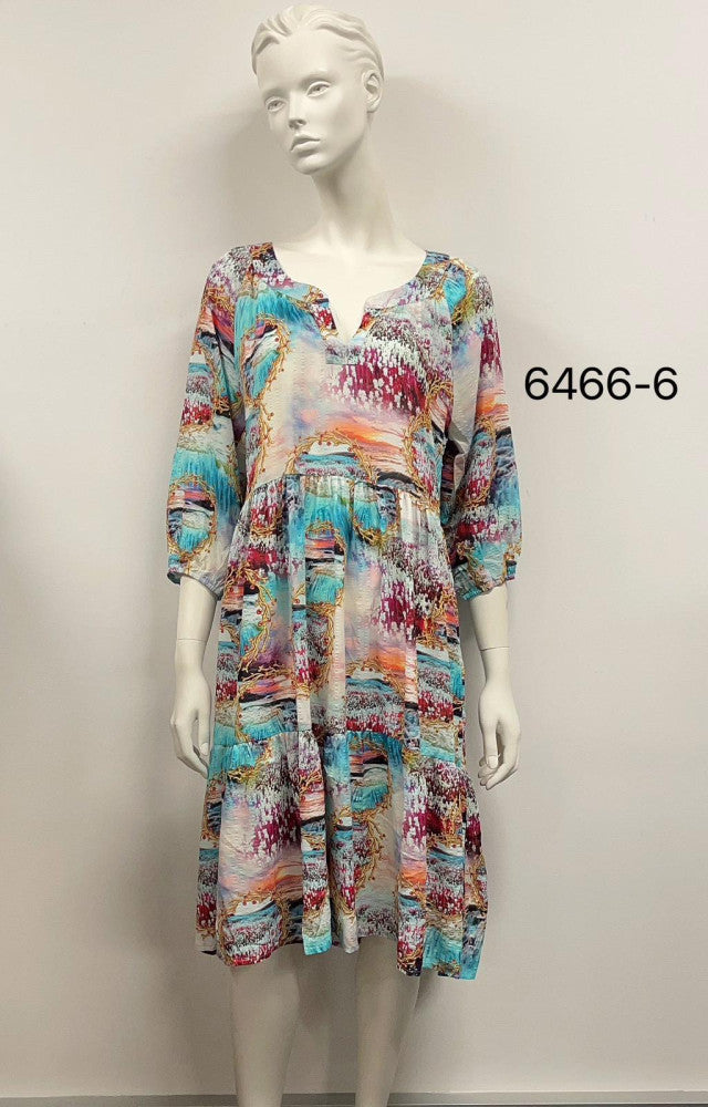 3/4 Sleeve Cotton Dress